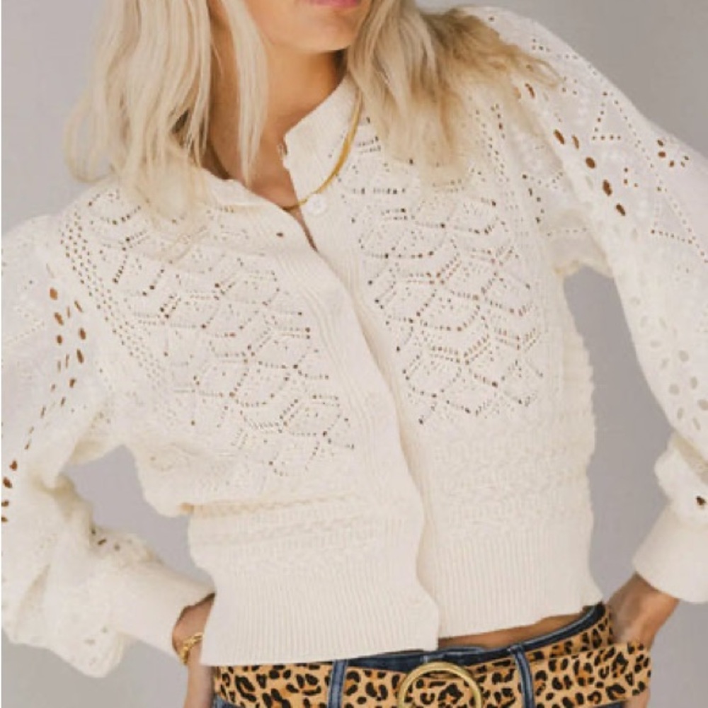 Böhme Ivory Knit Cardigan